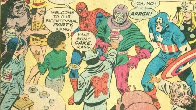 Comic panel featuring Kang