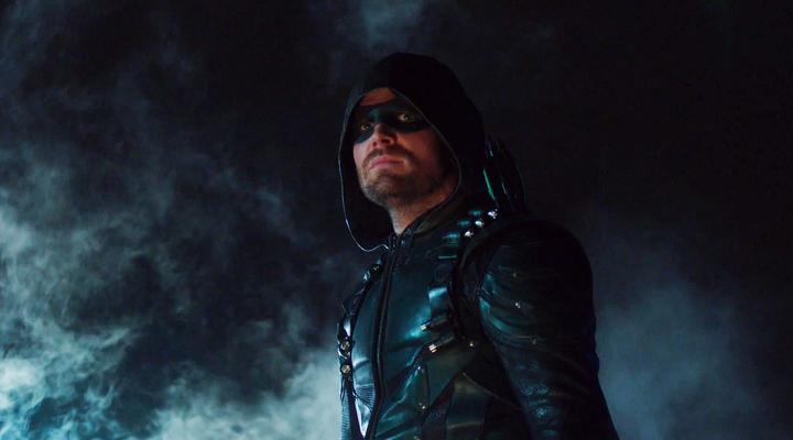 Steven Amell in Arrow suit